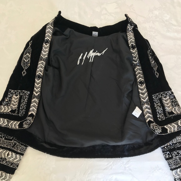 NWT Peter Nygard Iconic Collection Handcrafted Black & Silver Missy’s Jacket - Picture 9 of 16